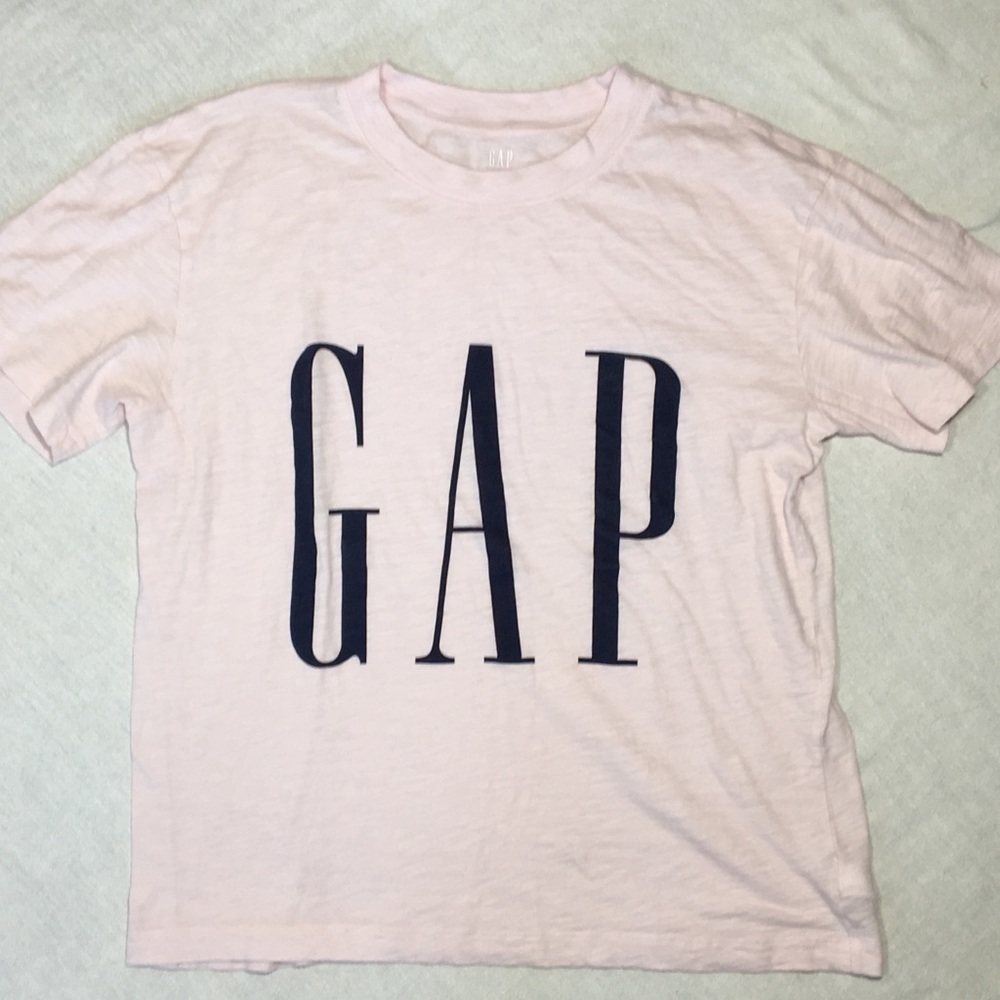 Cropped Vintage Style Pink Gap Short Sleeve Tee